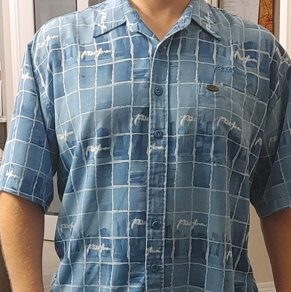 Phat Farm Large Dress Shirt Blue - Picture 6 of 6